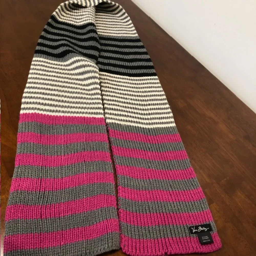 Vera Bradley Striped Knit Multicolor Scarf.